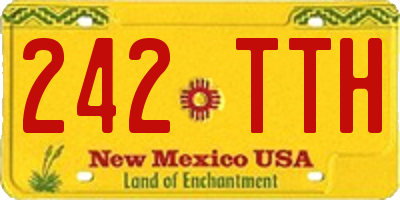 NM license plate 242TTH