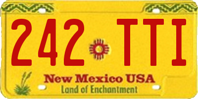 NM license plate 242TTI