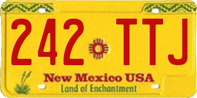 NM license plate 242TTJ