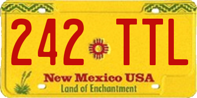 NM license plate 242TTL