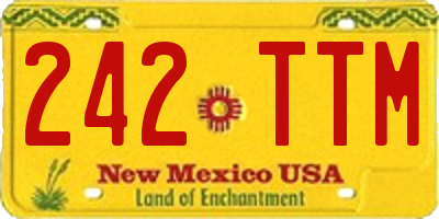 NM license plate 242TTM