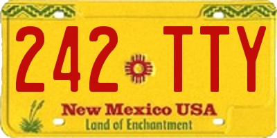 NM license plate 242TTY