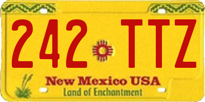 NM license plate 242TTZ