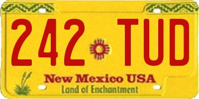 NM license plate 242TUD