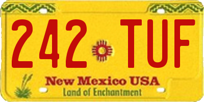NM license plate 242TUF