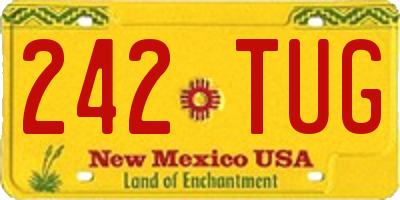 NM license plate 242TUG