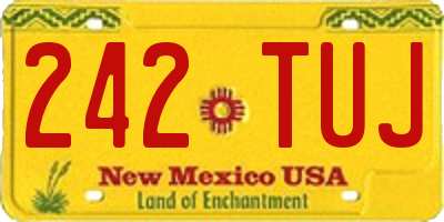 NM license plate 242TUJ