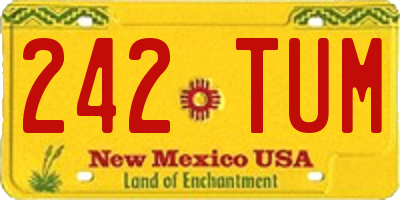 NM license plate 242TUM