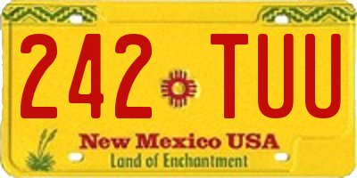NM license plate 242TUU