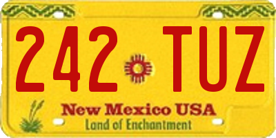 NM license plate 242TUZ