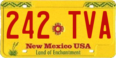 NM license plate 242TVA