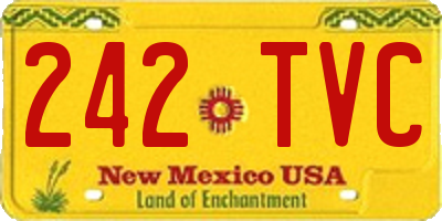 NM license plate 242TVC