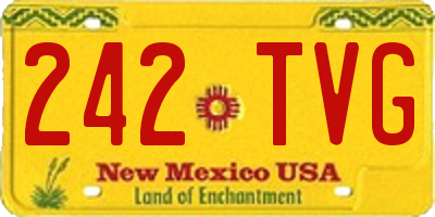 NM license plate 242TVG