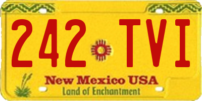 NM license plate 242TVI
