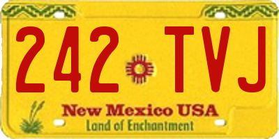 NM license plate 242TVJ