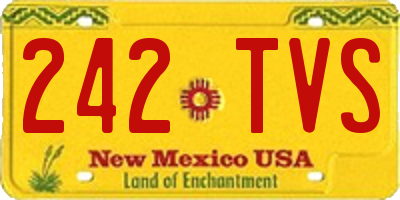 NM license plate 242TVS