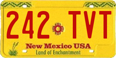 NM license plate 242TVT