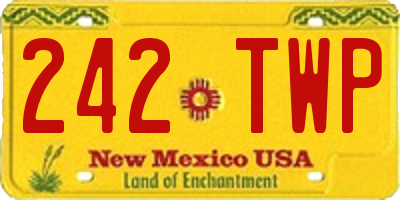 NM license plate 242TWP