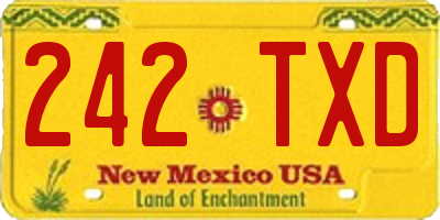 NM license plate 242TXD