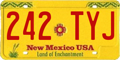 NM license plate 242TYJ