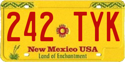 NM license plate 242TYK