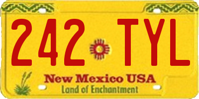 NM license plate 242TYL