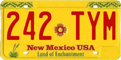 NM license plate 242TYM