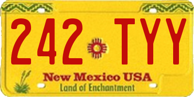 NM license plate 242TYY