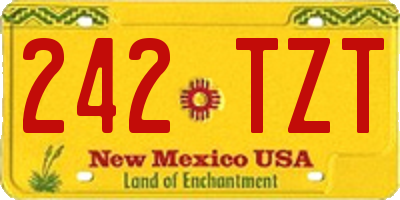 NM license plate 242TZT