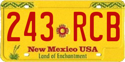 NM license plate 243RCB