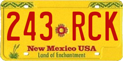 NM license plate 243RCK
