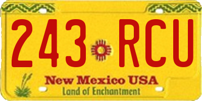 NM license plate 243RCU
