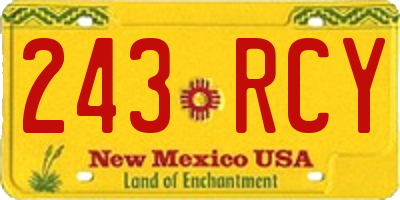 NM license plate 243RCY