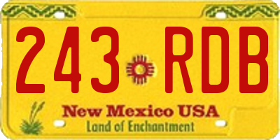 NM license plate 243RDB
