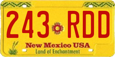 NM license plate 243RDD