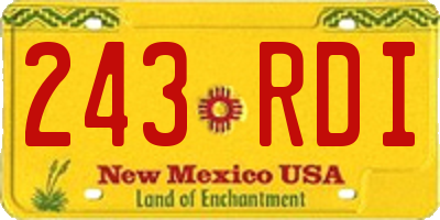 NM license plate 243RDI