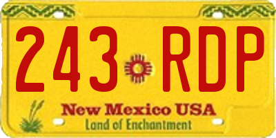 NM license plate 243RDP