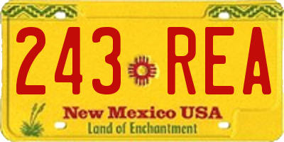 NM license plate 243REA