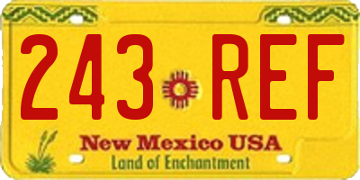NM license plate 243REF