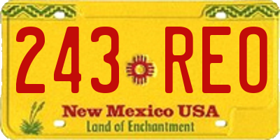 NM license plate 243REO