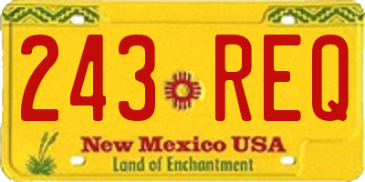 NM license plate 243REQ
