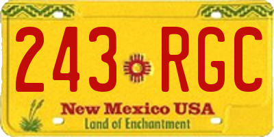 NM license plate 243RGC
