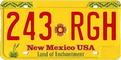 NM license plate 243RGH