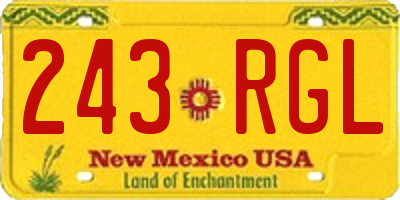 NM license plate 243RGL