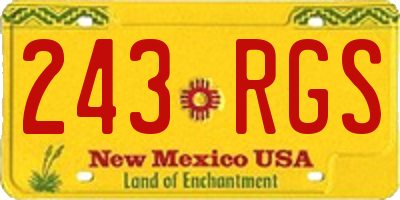 NM license plate 243RGS