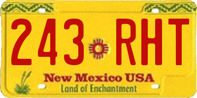 NM license plate 243RHT