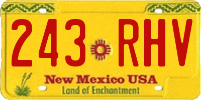 NM license plate 243RHV