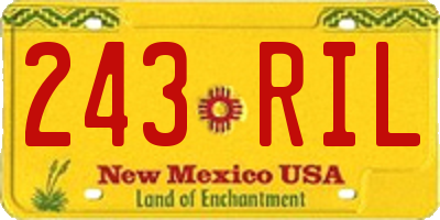 NM license plate 243RIL