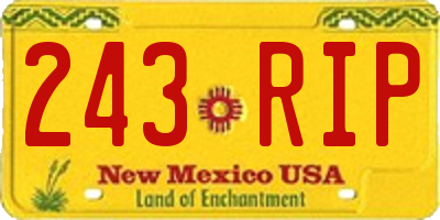 NM license plate 243RIP