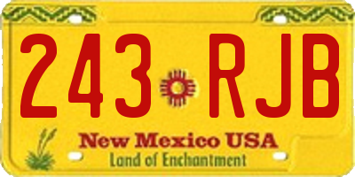 NM license plate 243RJB